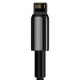 Кабель Baseus Tungsten Gold швидка зарядка Data Cable USB на iPhone 2.4A 2m Чорний