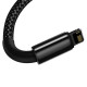 Кабель Baseus Tungsten Gold швидка зарядка Data Cable USB на iPhone 2.4A 2m Чорний