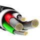 Кабель Baseus Tungsten Gold швидка зарядка Data Cable USB на iPhone 2.4A 2m Чорний