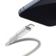 Кабель Baseus High Density Braided швидка зарядка Data Cable Type-C на iPhone PD 20W 2m Білий