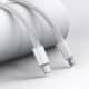 Кабель Baseus High Density Braided швидка зарядка Data Cable Type-C на iPhone PD 20W 2m Білий
