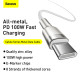 Кабель Baseus Cafule Series Metal Data Cable Type-C to Type-C 100W 2m White