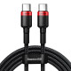 Кабель Baseus Cafule PD2.0 100W flash charging Type-C For Type-C cable2m Red+Чорний
