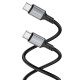 Кабель BOROFONE BX83 Type-C to Type-C Famous 60W silicone charging data cable Black