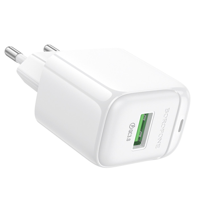 Мережевий зарядний пристрій BOROFONE BAS42A Potential single-port QC3.0 charger(EU) White