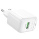 Мережевий зарядний пристрій BOROFONE BAS42A Potential single-port QC3.0 charger(EU) White