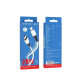 Кабель BOROFONE BX79 Type-C to iP 3A, 20W, 1m,,  silicone, silicone connectors, White