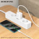 Мережевий зарядний пристрій з кабелем BOROFONE BN28 Fuente single port PD30W charger set (C to C) (EU) White