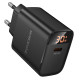 Мережевий зарядний пристрій BOROFONE BA97A Ilustre single-port PD30W charger with digital display (EU) Black