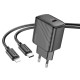 Мережевий зарядний пристрій з кабелем HOCO CS22A Value single port PD30W charger set(C to iP) Black