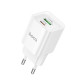 Мережевий зарядний пристрій HOCO C147A Charm PD20W+QC3.0 charger (EU) White