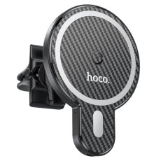 Автотримач для телефона з БЗП HOCO CA85 Ultra-fast magnetic wireless charging car holder Black