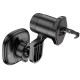 Автотримач для телефона з БЗП HOCO HW30 Crown magnetic wireless charging car holder (air outlet) Black Metal Gray