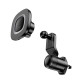 Автотримач для телефона з БЗП HOCO HW30 Crown magnetic wireless charging car holder (air outlet) Black Metal Gray