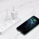 Мережевий зарядний пристрій з кабелем HOCO C76A Plus Speed source PD20W charger set(C to iP) White