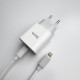 Мережевий зарядний пристрій з кабелем HOCO C76A Pro Majestic single port PD30W charger set (C to iP)(EU) White