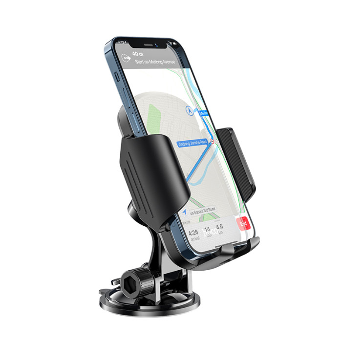 Автотримач для телефона HOCO CA82 Just fast suction cup car holder Black