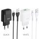 Мережевий зарядний пристрій з кабелем HOCO C72Q Glorious single port QC3.0 charger set(Micro) 18W White