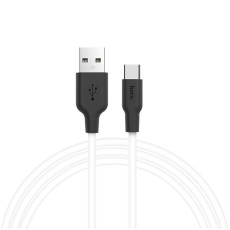 Кабель HOCO X21 USB to Type-C 2A, 1m, silicone, TPE connectors, Black+White