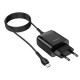 Мережевий зарядний пристрій з кабелем HOCO C72Q Glorious single port QC3.0 charger set (Micro) 18W Black