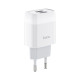 Мережевий зарядний пристрій HOCO C73A Glorious dual port charger 12W White