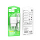 Мережевий зарядний пристрій з кабелем HOCO C141A Smart dual-port charger set(Type-C) White