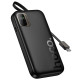 Зовнішній акумулятор HOCO Q51 Key PD20W power bank з telescopic cable(10000mAh) Чорний