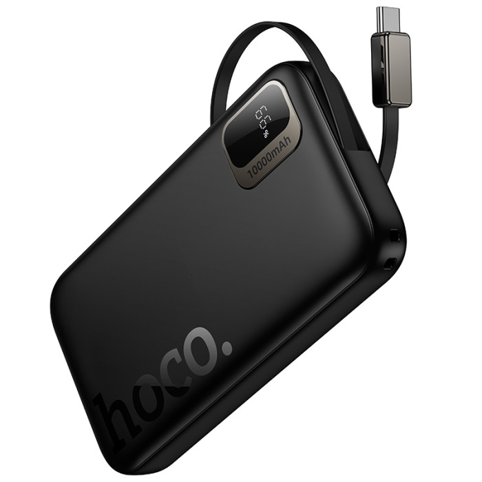 Зовнішній акумулятор HOCO Q51 Key PD20W power bank з telescopic cable(10000mAh) Чорний