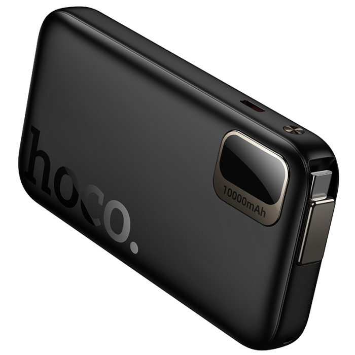 Зовнішній акумулятор HOCO Q51 Key PD20W power bank з telescopic cable(10000mAh) Чорний