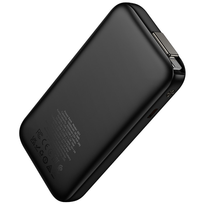 Зовнішній акумулятор HOCO Q51 Key PD20W power bank з telescopic cable(10000mAh) Чорний