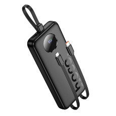 Зовнішній акумулятор HOCO J132 Sabio fully compatible power bank з 3 cables Чорний