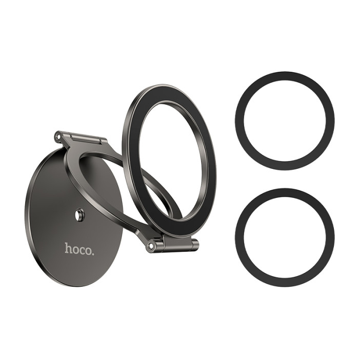 Автотримач для телефона HOCO H102 Whale magnetic ring holder(multi-scene) Сірий метал