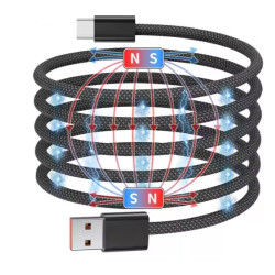 Кабель NN SN1 Magnetic Usb Type-C 1m 100W  black