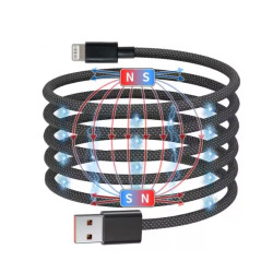 Кабель NN SN3 Magnetic Usb lightning 1m 100W black