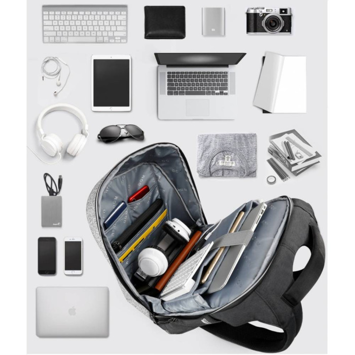 Рюкзак Tigernu D-83351 15.6" Чорний Grey