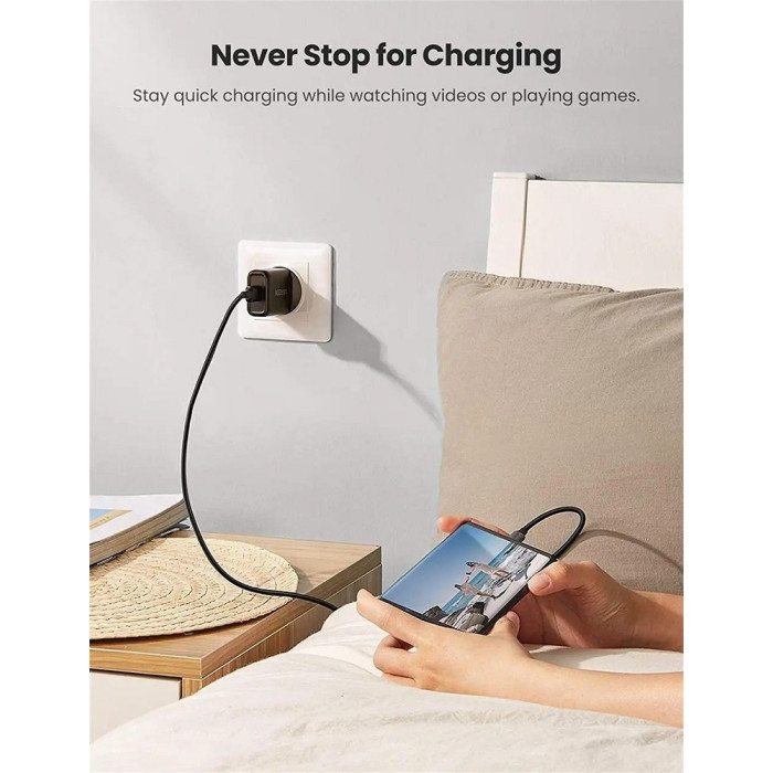 Мережевий зарядний пристрій UGREEN CD122 QC3.0 USB Fast Charger EU (Black) (UGR-70273)