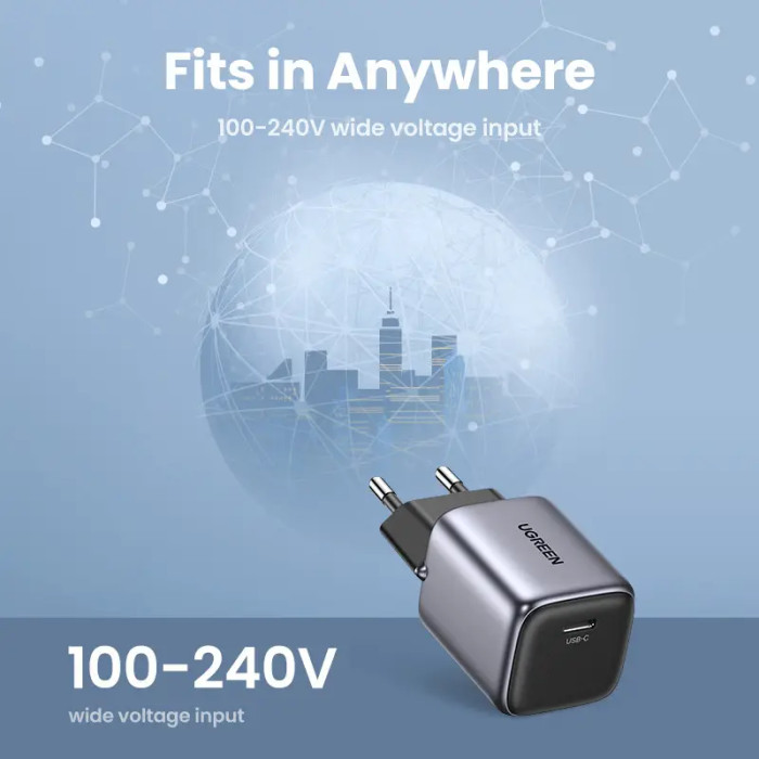 Мережевий зарядний пристрій UGREEN CD318 Nexode mini 20W Charger EU (UGR-90664)