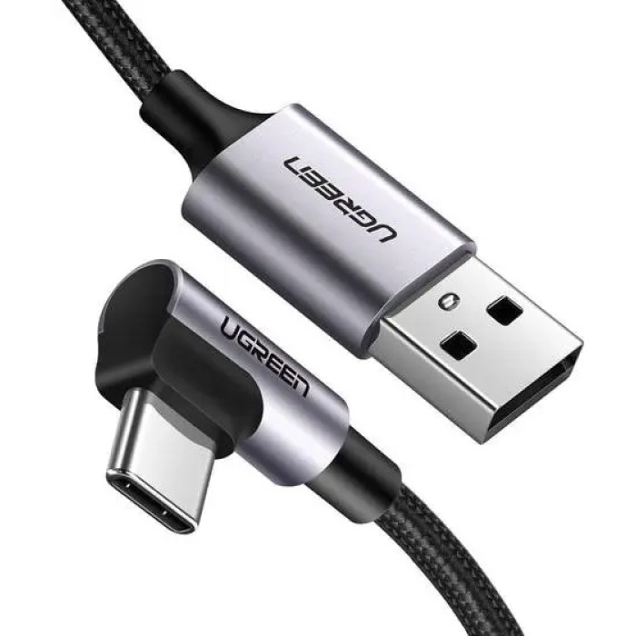Кабель UGREEN US284 Angled USB-C Male To USB2.0 A Male 3A Data Cable(90°Angle) 0,,5m