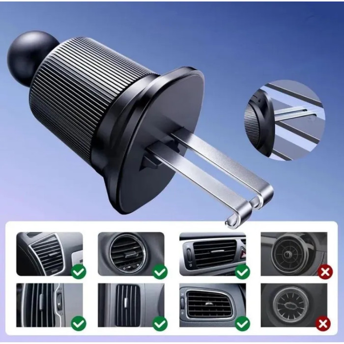Автотримач для телефона UGREEN LP923 Air Vent Магнітний Car Phone Mount black