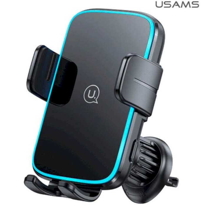 Автотримач для телефона з БЗП Usams CD230  Wireless Charging Car Holder (Air Vent) Black
