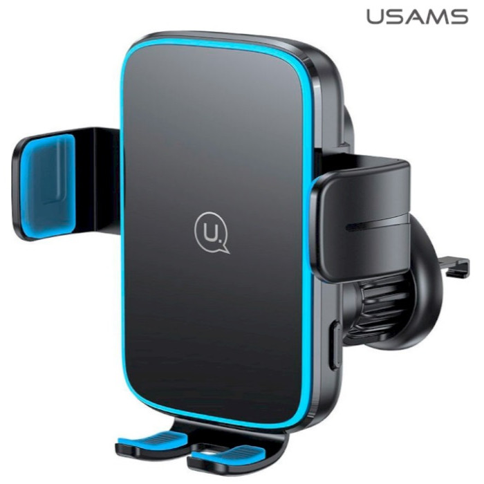 Автотримач для телефона з БЗП Usams CD230  Wireless Charging Car Holder (Air Vent) Black
