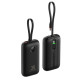 Зовнішній акумулятор VEGER 10000 mAh з built-in cables Type C / Lightning PD QC3.0 35W K1 black