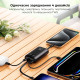 Зовнішній акумулятор VEGER 10000 mAh з built-in cables Type C / Lightning PD QC3.0 35W K1 black