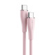 Кабель Vention USB 2.0 C Male на C Male 5A Cable 1M Pink Silicone Type
