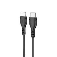 Кабель Wibrand Boa 60W PVC charging data cable C на C 1m Чорний