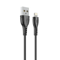 Кабель Wibrand Boa PVC charging data cable для iPhone 1m Чорний
