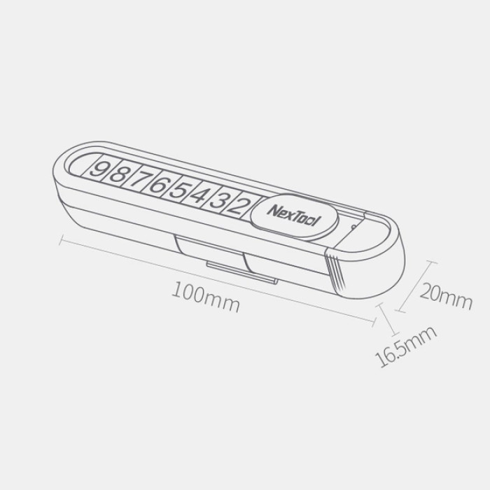 Паркувальна карта Xiaomi NEXTOOL Multifunctional Parking Sign Чорний