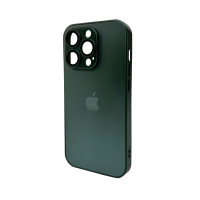 Чохол для смартфона AG Glass Matt Frame Color Logo для Apple iPhone 15 Pro Cangling Green